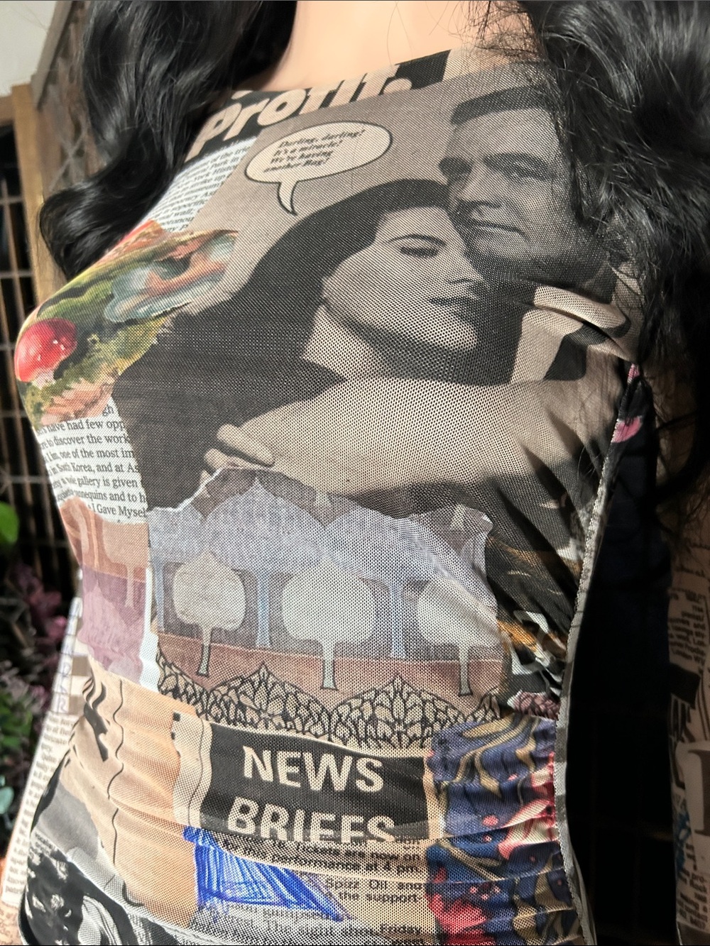 NWT DESIGUAL NEWS PRINT DRESS S - Picture 4 of 15